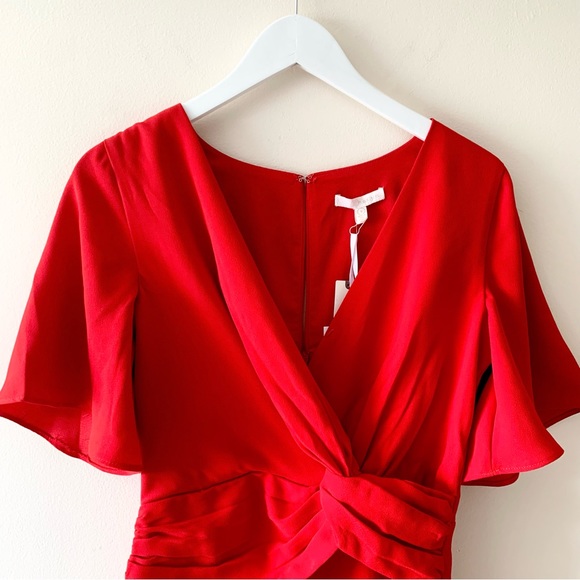 NWT Anthropologie Harlyn Turner Twist Culotte Jumpsuit Red Size Small S - Picture 5 of 15